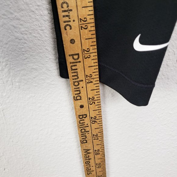 Nike Pro Womens Size S Colorblock Athletic Tights Black And Gray Stripe And Mesh - Picture 6 of 10